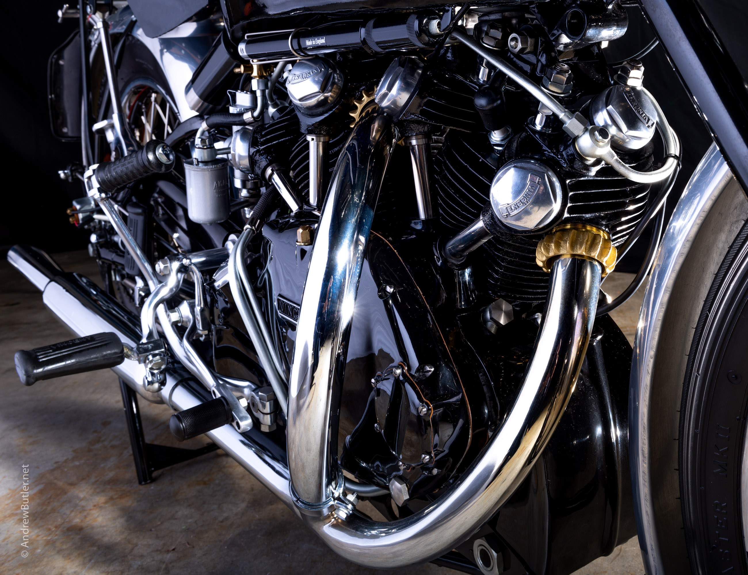 Photographing The Bridge Motorcycles (Exeter) 1953 Vincent Black Shadow