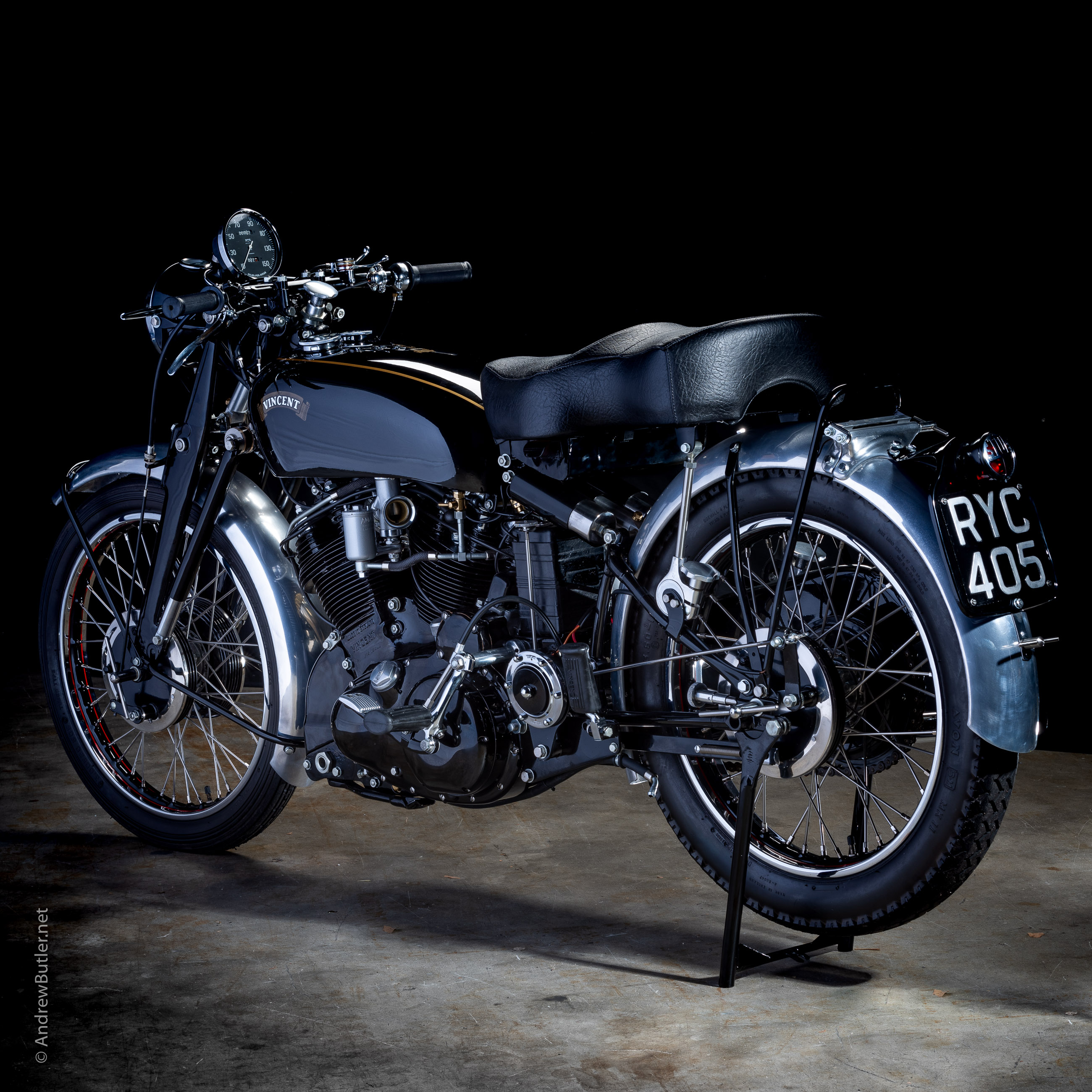 Photographing The Bridge Motorcycles (Exeter) 1953 Vincent Black Shadow